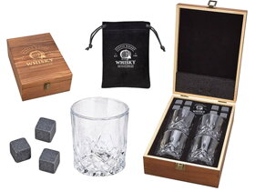 Velký whisky set v luxusní dřevěné krabičce