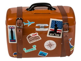 Pokladnička ve tvaru cestovního kufru