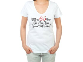 Narozeninové tričko k 65 pro ženu SK - velikost M