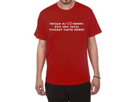 Tričko k 40-tce pro muže SK - XL, červené