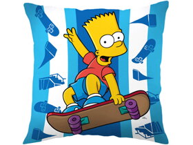 Polštář Bart Simpson na skateboardu