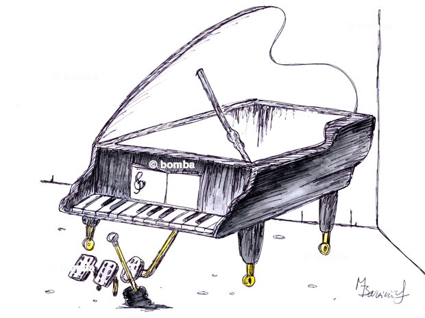 Piano s plynovým pedálem