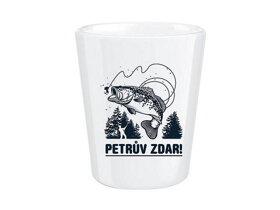 Keramický panák pro rybáře - Petrův zdar