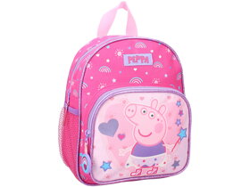 Růžový batoh Peppa Pig s kapsami na láhev