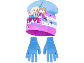 Tyrkysová čepice a rukavice Frozen II - velikost 54