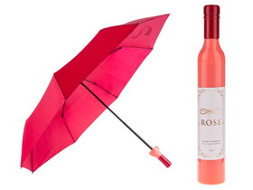 Deštník ve tvaru láhve růžového vína