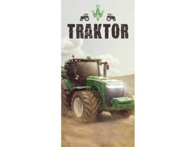 Plážová osuška zelený traktor