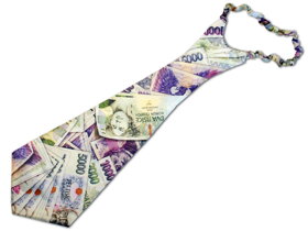 Žertovná kravata s penězi