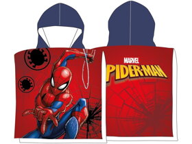 Červené pončo pro děti Spiderman