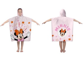 Růžové dětské pončo Minnie Mouse