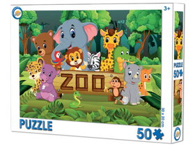 Puzzle pro děti ZOO - 50 dílků