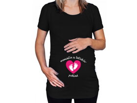 Černé těhotenské tričko Maminčin a tatínkův poklad