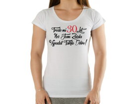 Narozeninové tričko k 30 pro ženu - velikost XL