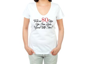 Narozeninové tričko k 80 pro ženu SK - velikost L