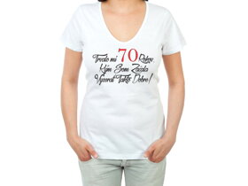 Narozeninové tričko k 70 pro ženu SK - velikost S