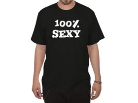 Tričko černé 100% Sexy - velikost L
