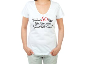 Narozeninové tričko k 50 pro ženu SK - velikost L