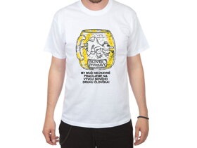 Vtipné tričko Člověk pivosavý - velikost XL