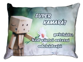 Polštář s nápisem Super kamarád SK