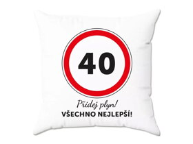 Narozeninový polštář k 40. narozeninám