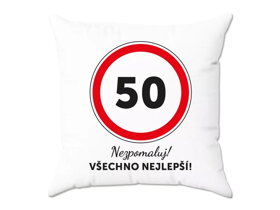Narozeninový polštář k 50. narozeninám