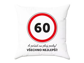 Narozeninový polštář k 60. narozeninám