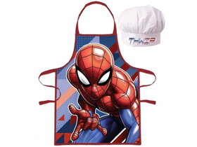 Zástěra pro děti s kuchařskou čepicí Spiderman