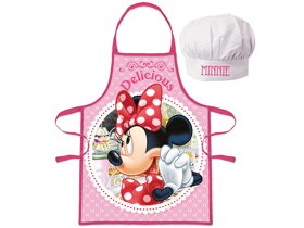 Dívčí zástěra s kuchařskou čepicí Minnie Mouse