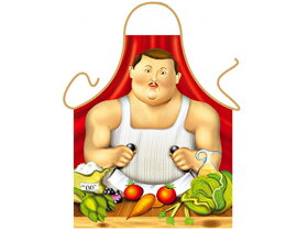 Zástěra pro kuchaře v Botero stylu