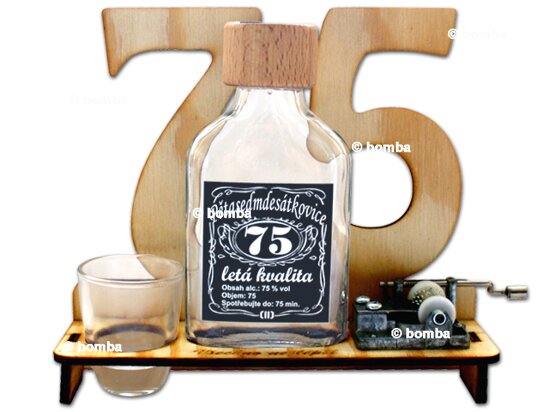Značka na výročí 75 let s flašinetem