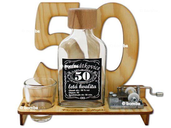Značka na výročí 50 let s flašinetem