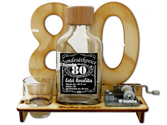 Značka na výročí 80 let s flašinetem