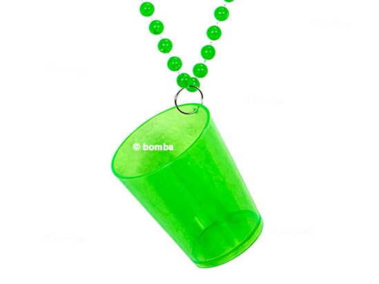 Plastový panák na krk, zelený