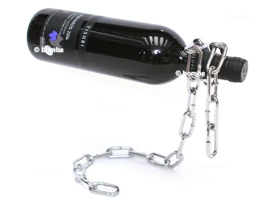 Originální stojan na víno - řetěz