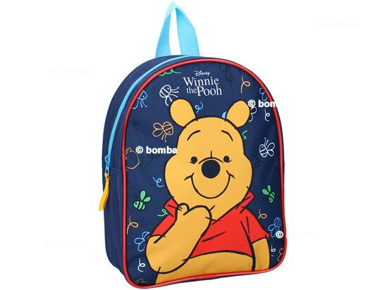 Dětský modrý batoh Medvídek Pú