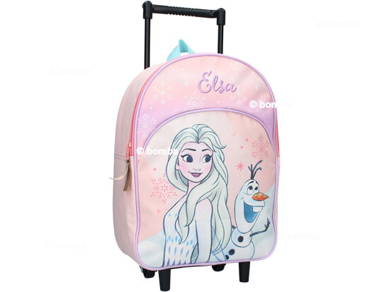 Růžový batoh na kolečkách Frozen II It's All Magic