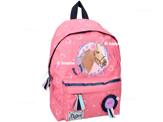 Růžový batoh Milky Kiss s koníkem