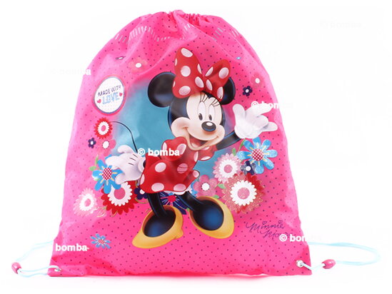 Sáček na tělocvik Minnie Mouse s kytičkami