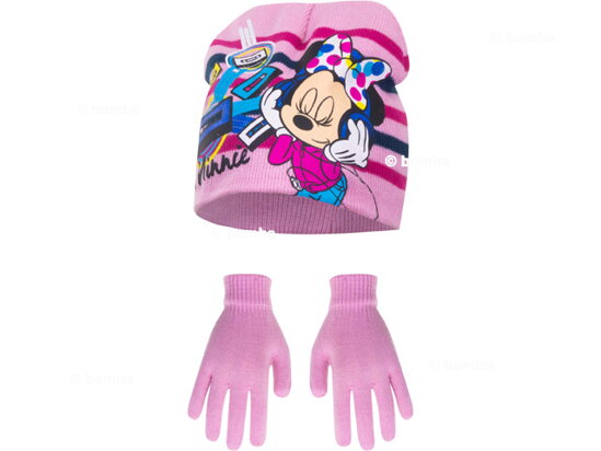 Růžová souprava Minnie Mouse - velikost 52