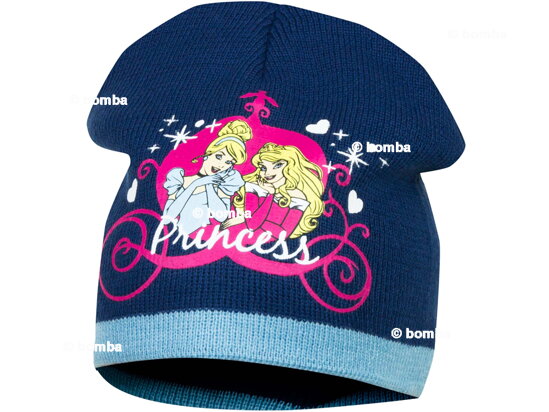 Modrá čepice pro dívky Princess - velikost 52