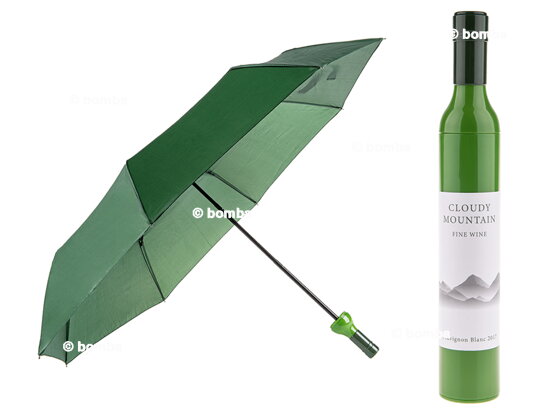 Deštník ve tvaru láhve bílého vína
