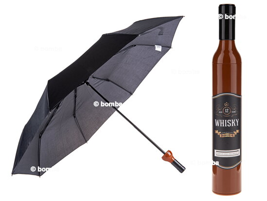 Deštník ve tvaru láhve whisky