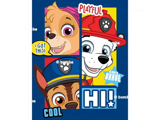 Modrá dětská deka Paw Patrol