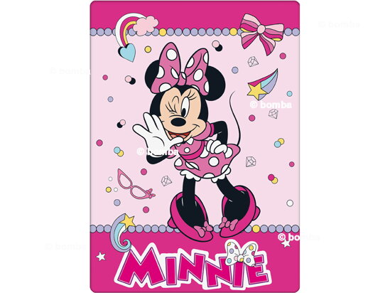 Růžová dětská deka Minnie Mouse