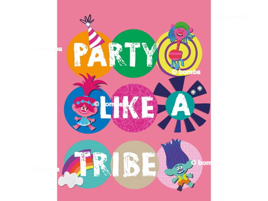 Růžová dětská deka Trollové