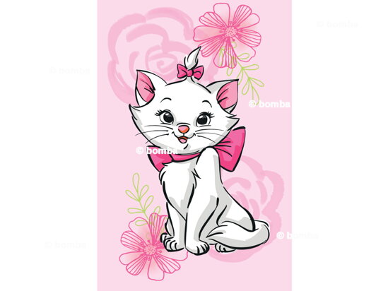Dětská deka Kočička Marie Pink Flower