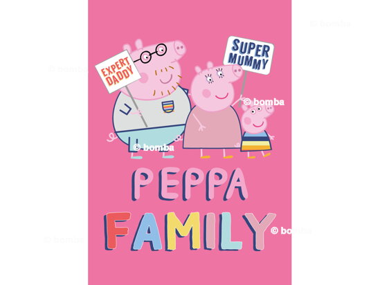 Růžová dětská deka Peppa Pig Family