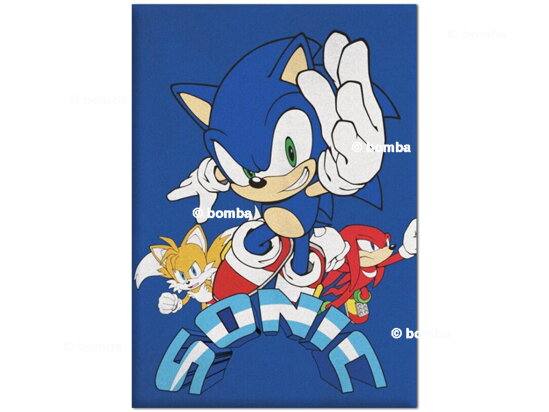 Modrá dětská deka Ježek Sonic