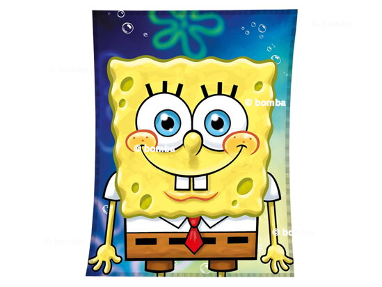 Modrá dětská deka SpongeBob Smile