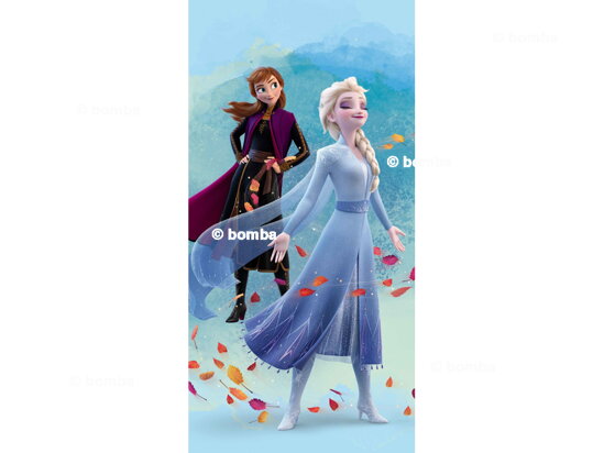 Plážová osuška Frozen II Anna a Elsa